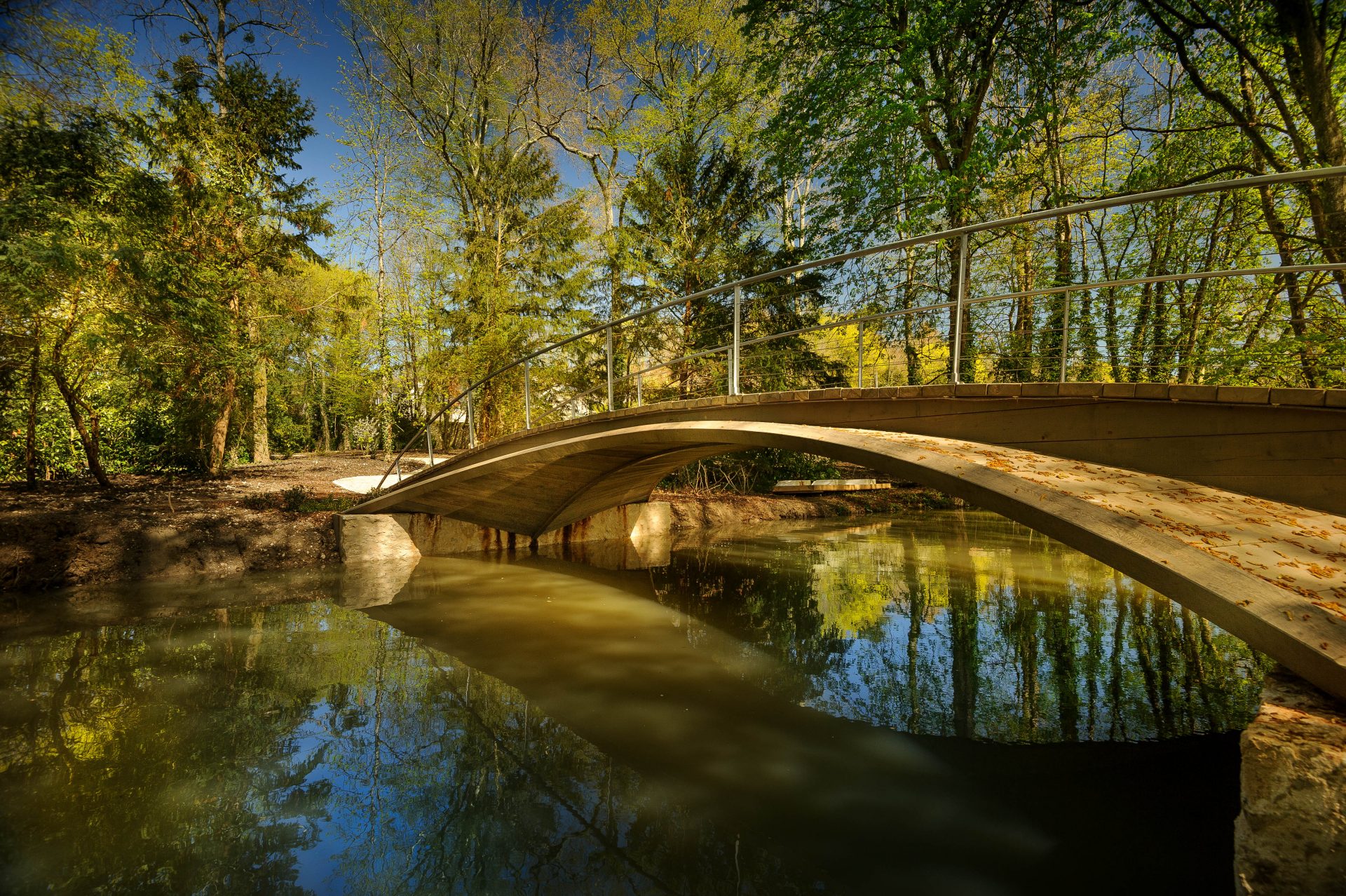 France - Vinci - Clos Lucé - Le pont de la Corne d'or - Léonard de Serres