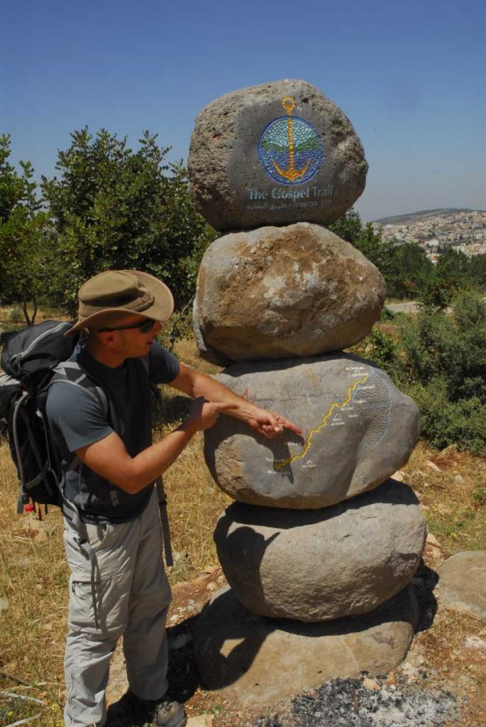 Israel - Galilée - Impossible de manquer les cairns qui balisent le Gospel Trail.