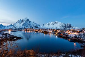 Norvège - Iles Lofoten - Port Reine - Longue journée hivernale